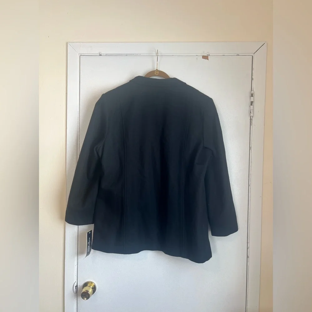 Requirements Black Women's Blazer 100% Wool Size 20W Staple Classic Office Work